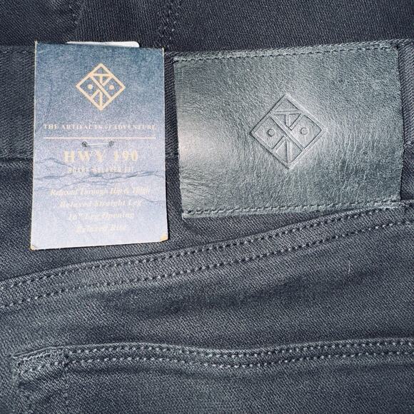 NWT Roark Hwy 190 Jeans Men 35x32 Black Denim Relaxed Fit Pocket Pant School - Picture 4 of 9